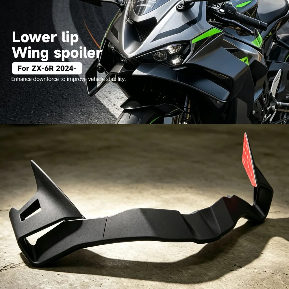 for-kawasaki-zx-6r-zx6r-2024-2025-2026-motorcycle-front-spoiler-lower-spoiler-lower-lip-gp-wing-downforce-naked-frontal-spoilers