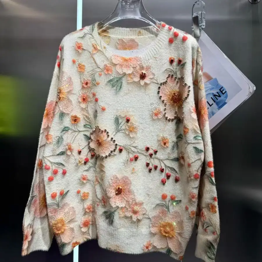 

Autumn Winter Unique Woman Clothes Knitwear Pullover pull femmes tendances 2025 Women's Sweater Luxury Design Ladies Sweaters