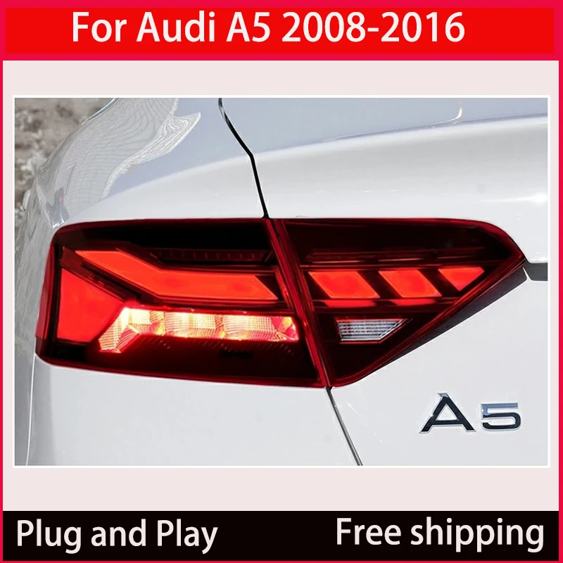 Car taillights, Audi A5 2008-2016 LED car taillights, daytime running lights, DRL dynamic turn signals, auto parts