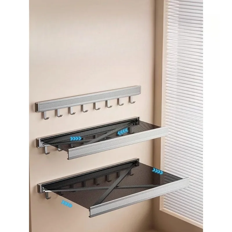 

Toilet invisible folding telescopic towel rack bathroom storage rack bath towel clothes