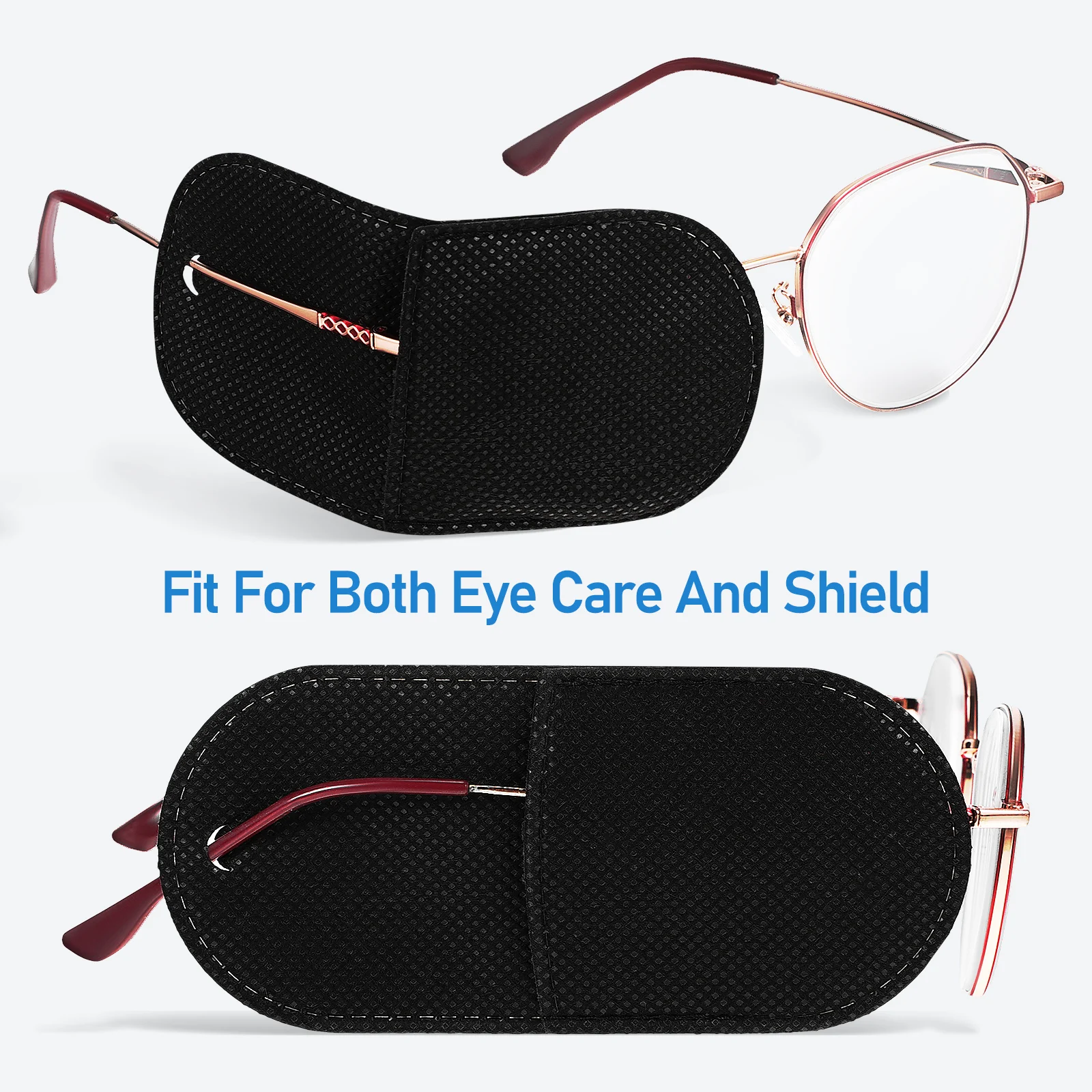 

12pcs Eye Patches for Glasses Non-Woven Fabric Kids Lazy Eye Patch Adult Amblyopia Correction Reusable Comfortable Portable