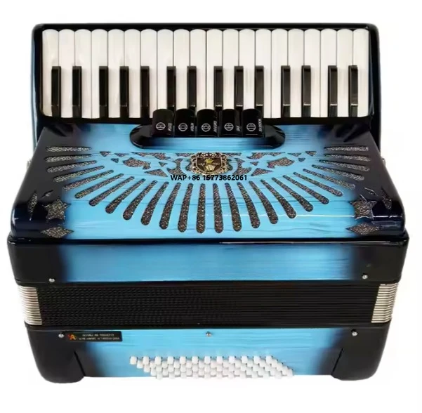 Professional 34-Keys 60-Bass Accordion Instrument Diatonic Piano Accordion with Chromatic Features Model YD100-1