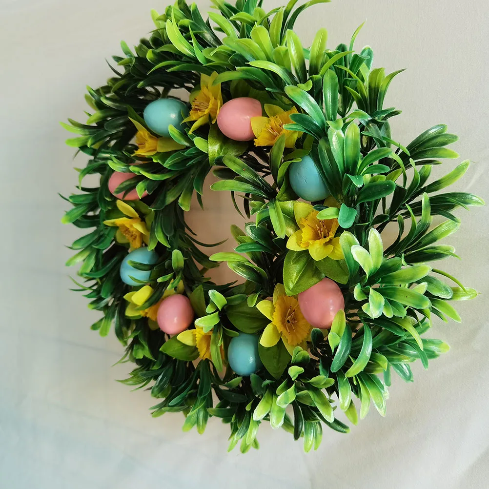 

Easter Wreath Door Decor Egg Door Window Pendant Festival Themed Wall Hanging Decoration Home Creative Easter Wreath