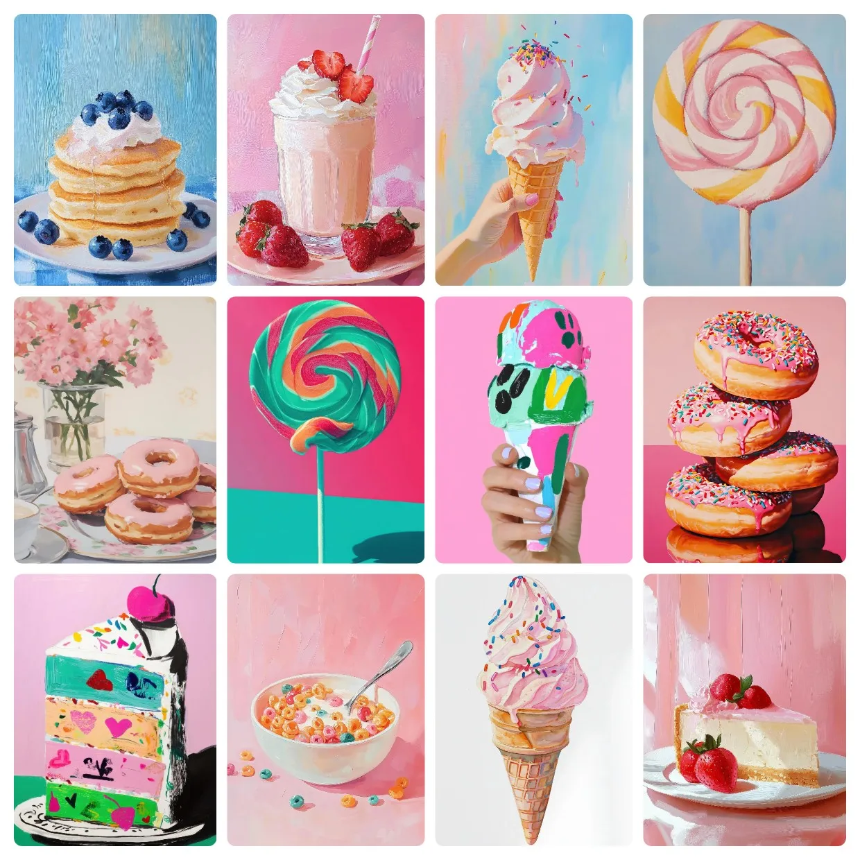 DIY Diamond Painting Beautiful And Sweet Creative Candy Dessert Diamond Mosaic Handmade Art Gift Home Decor