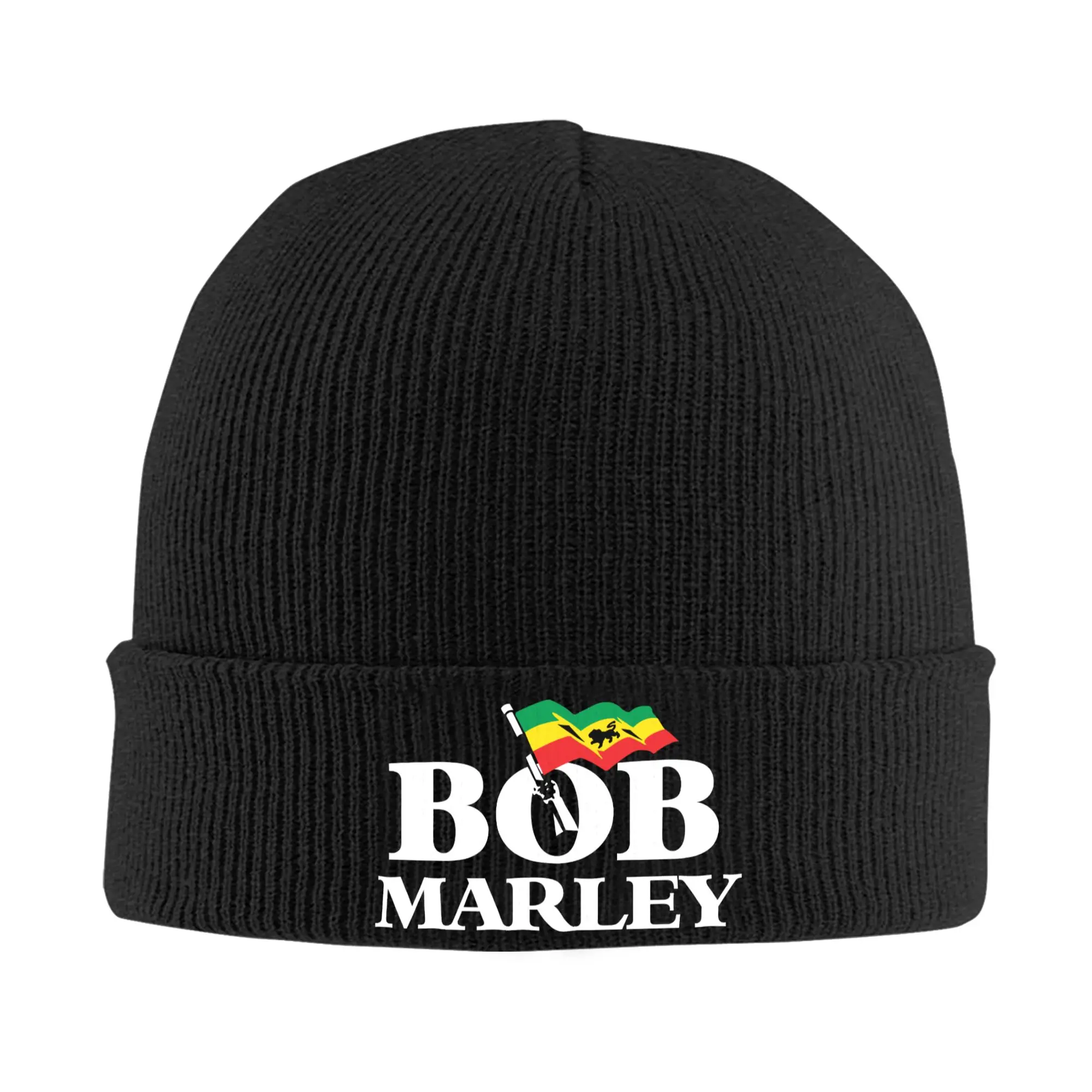 Jamaica Singer Reggae Rock Bob Marley Skullies Beanies Caps Men Women Unisex Streetwear Winter Warm Knitted Hat Adult Bonnet Hat