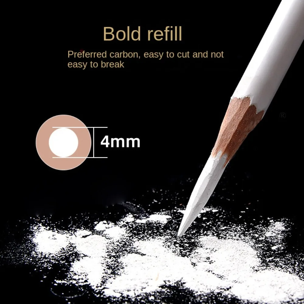 3Pcs Soft/Medium/Hard Charcoal Pencils Set Art Supplies Drawing Pencil Charcoal Pen Sketch Pencil Professional White/Black