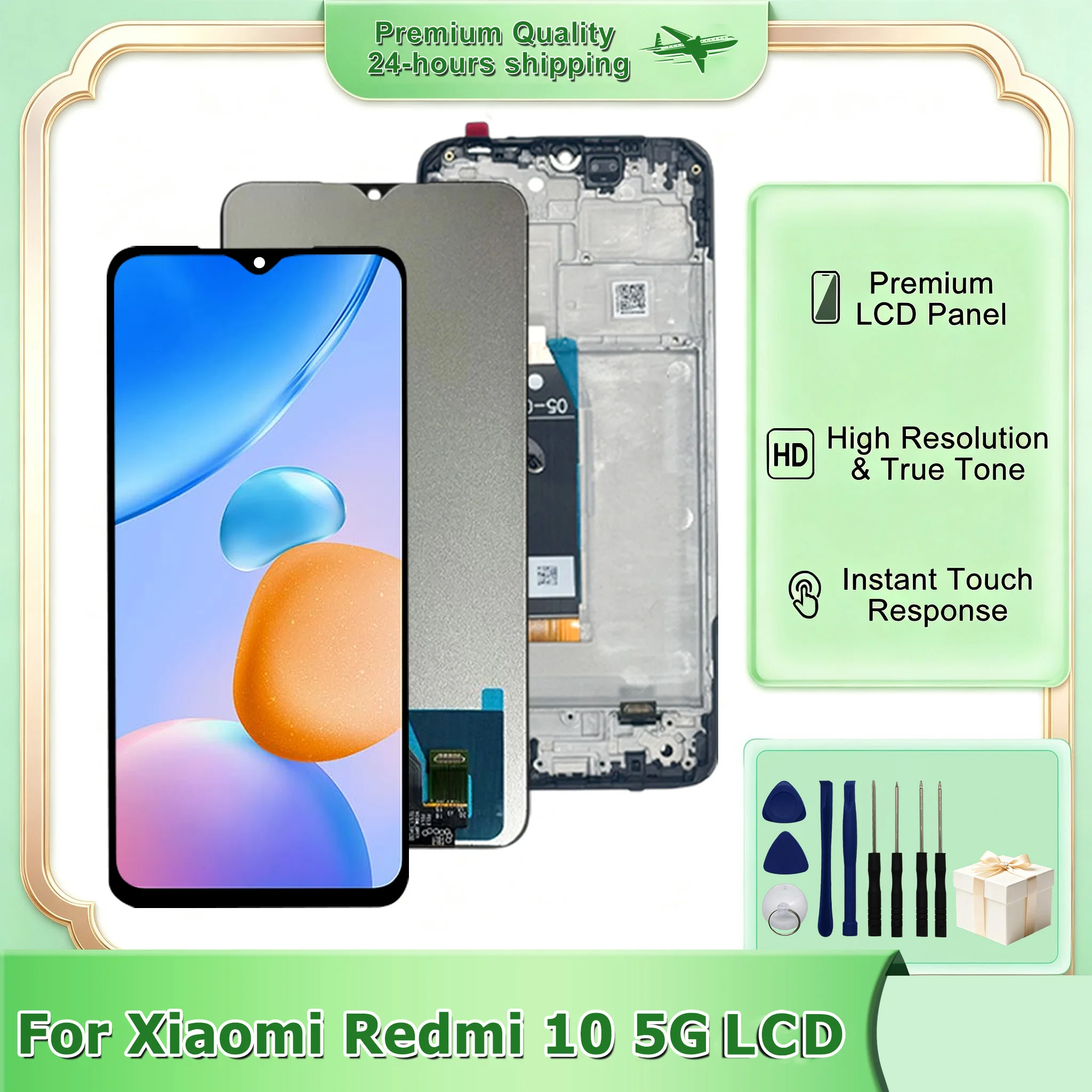 IPS For Xiaomi Redmi 10 5G Display 22041219G Touch Screen Panel Digitizer Assembly For Xiaomi Poco M5 Display Replacement Parts
