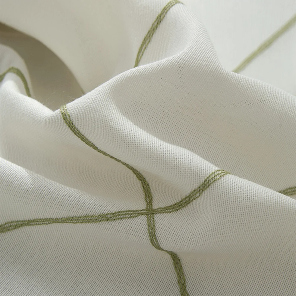 

Elegant Short Curtains Window Door Kitchen Geometric Design Vintage Decorative Household Shading Fabric For Home Hotel