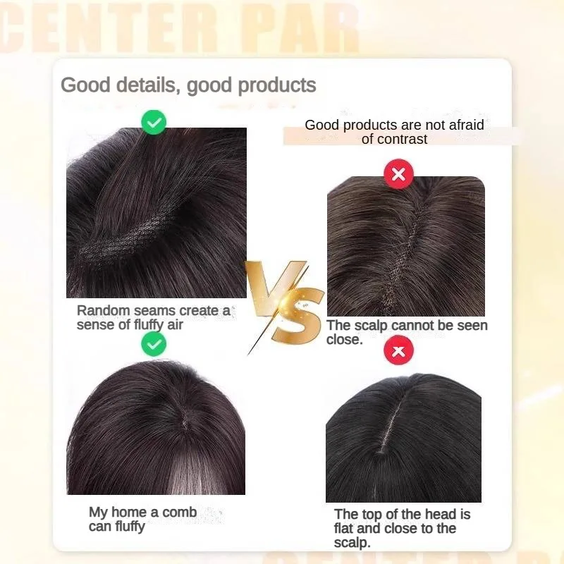 Topper per capelli umani con cinturino regolabile per donna Parrucchino frontale invisibile Topper in pizzo con separazione libera per capelli diradati