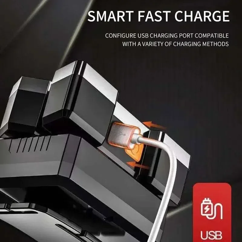 5 مصابيح LED قابلة لإعادة الشحن مع بطارية ليثيوم مدمجة، مصابيح رأس قوية للتخييم والمغامرة وصيد الأسماك وركوب الدراجات