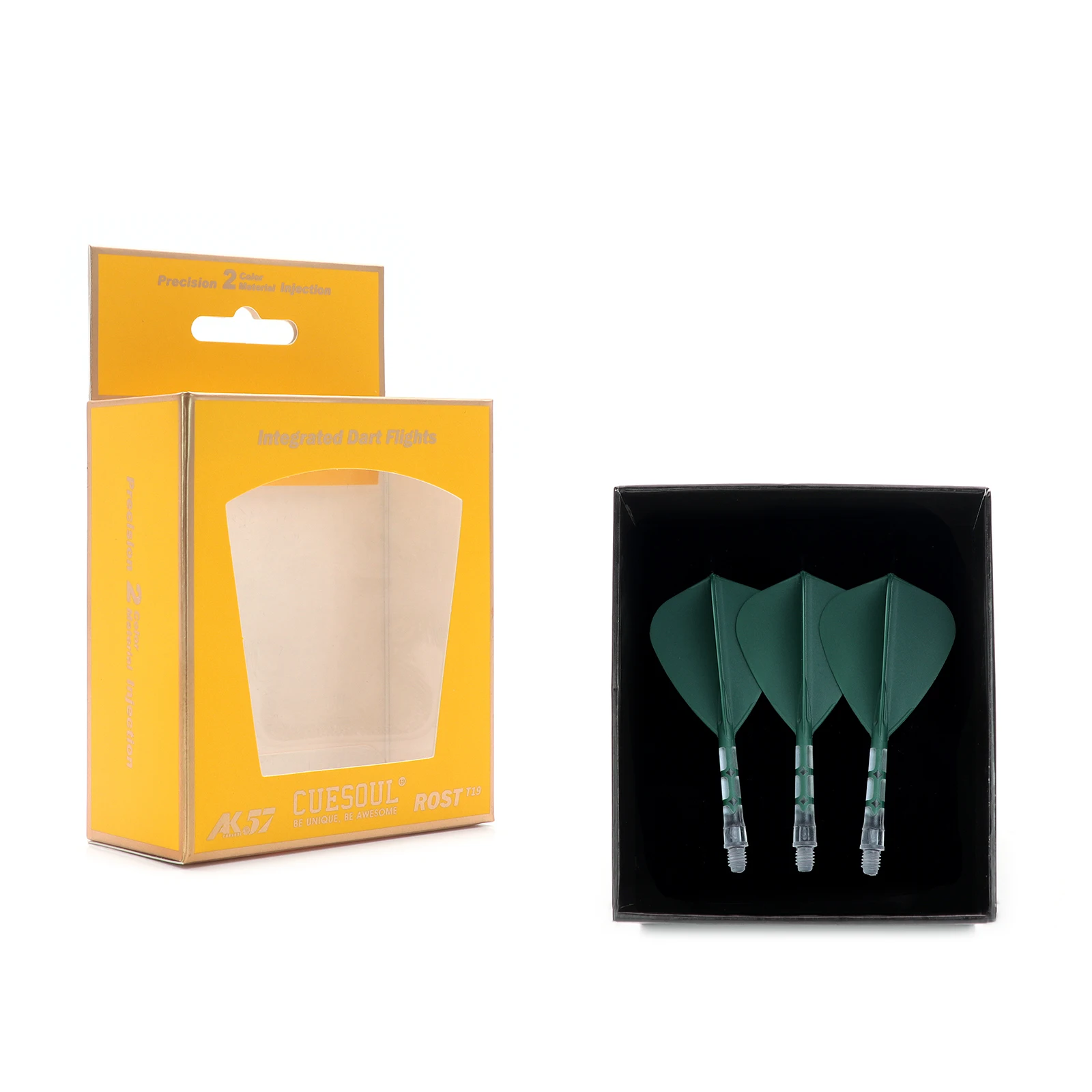 

CUESOUL ROST T19 Integrated Dart Shaft and Flight Kite Shape-Dark Green