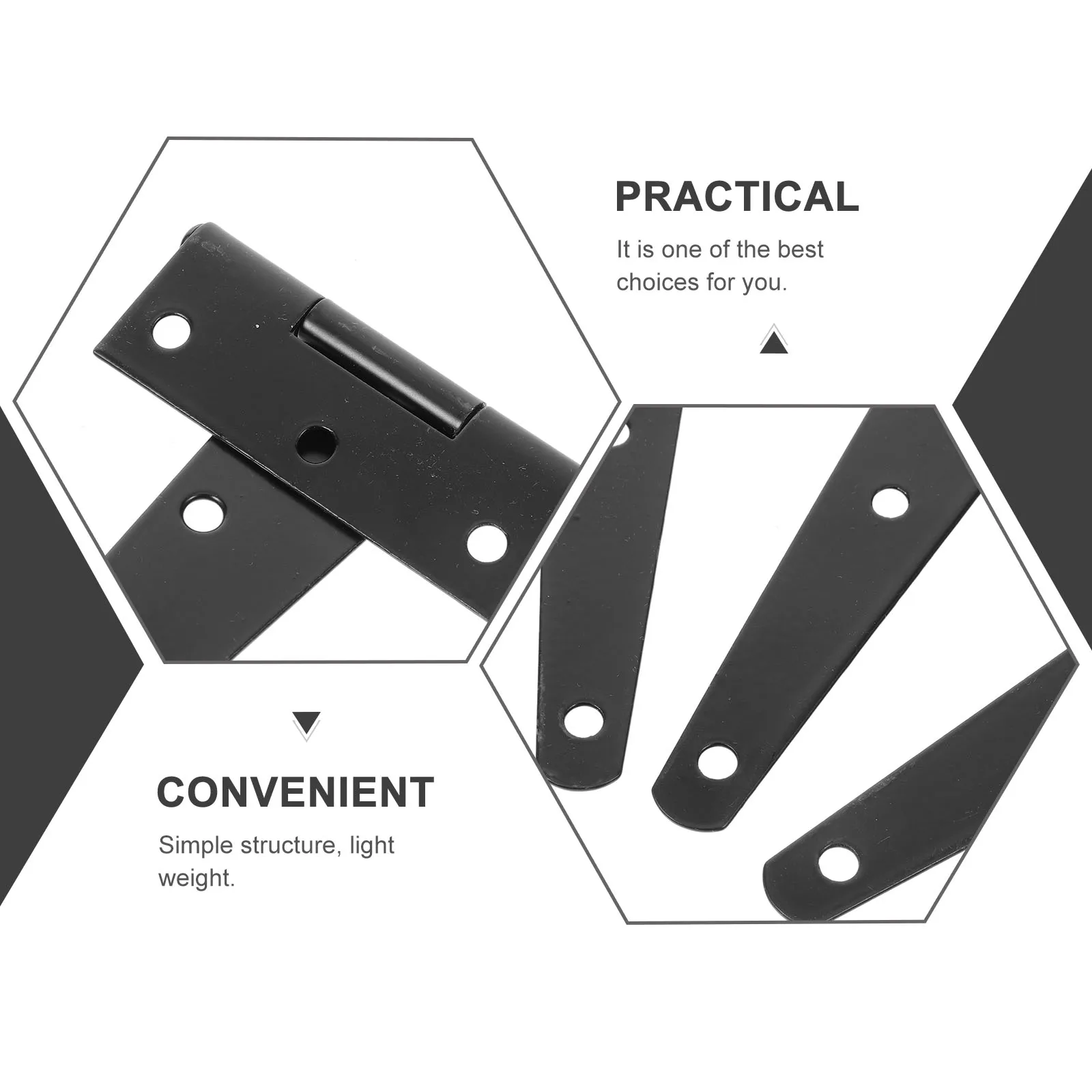 

12pcs Zinc Alloy T Hinges Heavy Duty Door Hinge Replacement Rugged Corrosion Resistant Furniture Hinges For Home Door Wood Gate