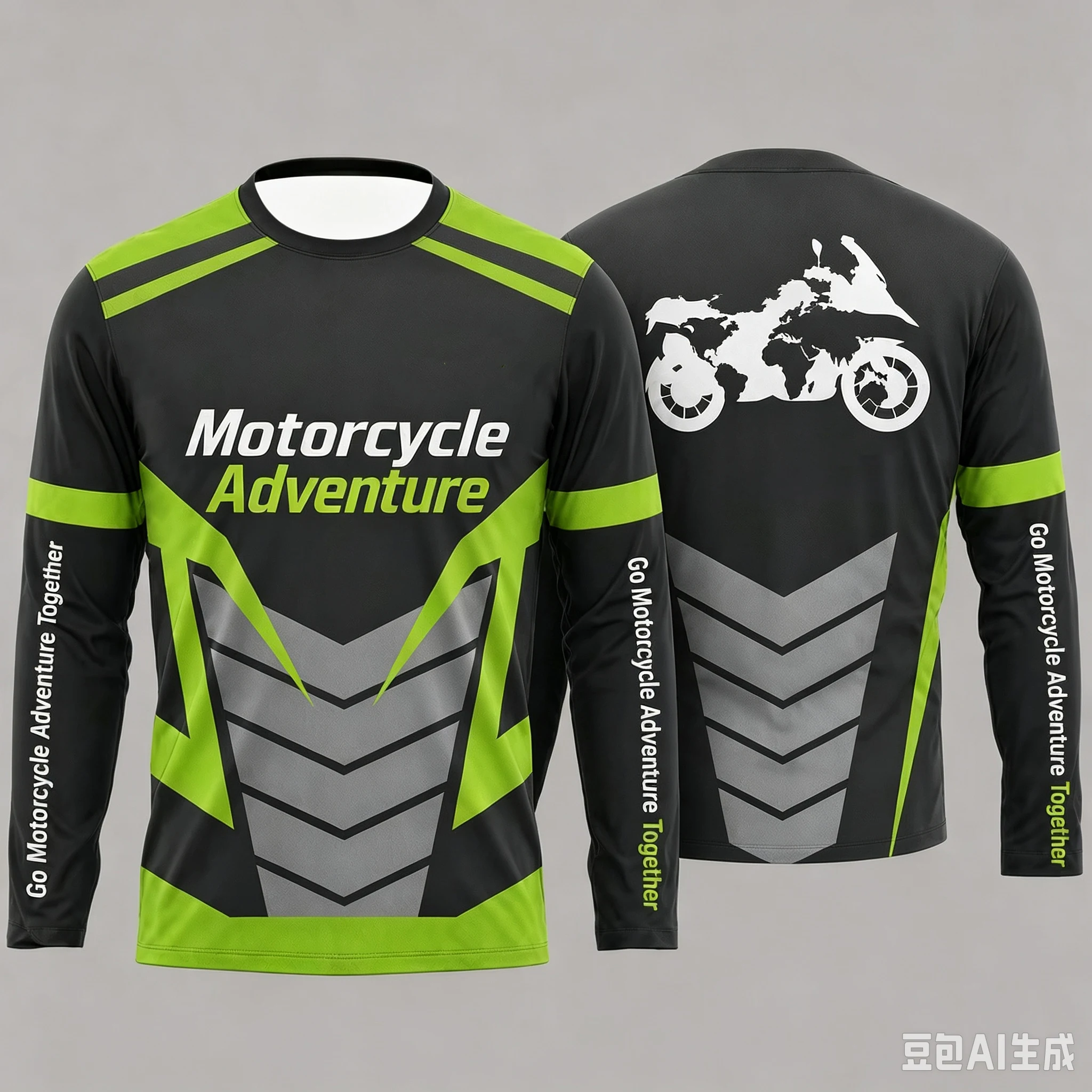 Langarm-Motorrad-Adventure-Jersey mit Grafikdruck, passend für die ganze Familie, Biker-Outdoor-Freizeitmode, stilvolles bedrucktes T-Shirt, Oberteil – Detail 8
