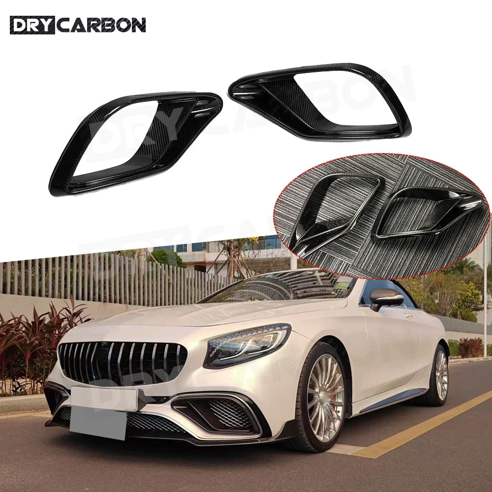 Kohlefaser Frontstoßstangen-Lufteinlassverkleidungen Auto-Styling Karosserie-Kits Zubehör für Benz S-Klasse W217 C217 S63 S65 AMG Coupé 2014-2019