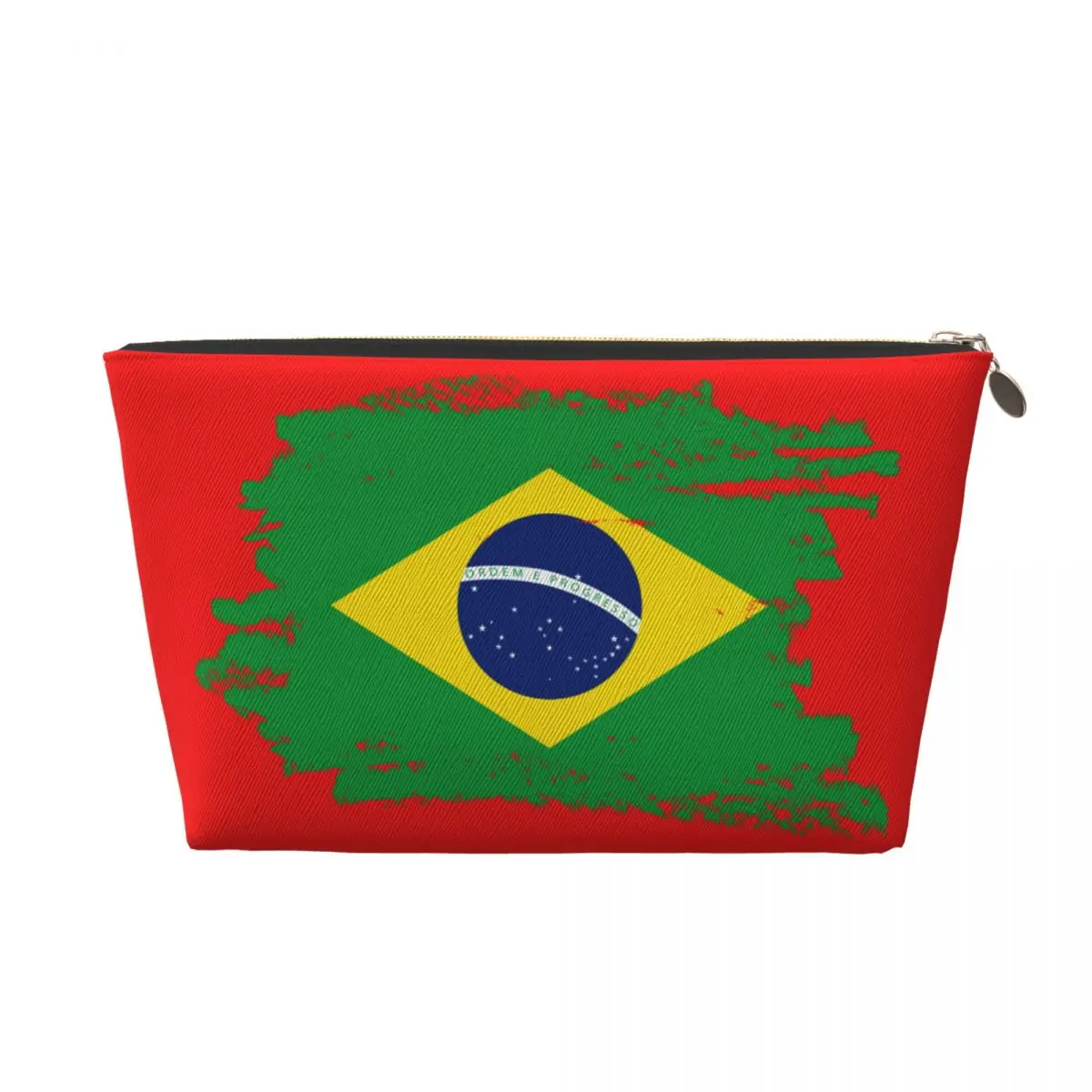 Custom Travel Flag Of Brazil Toiletry Bag Fashion Brazilian Proud Makeup Cosmetic Organizer Women Beauty Storage Dopp Kit Case