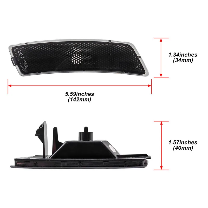 Smoked Front Bumper OEM Fender Side Marker Lights For 2018 2019 2020 2021 2022 2023 VW Tiguan 2012-2018 Beetle OEM#5C5945071A