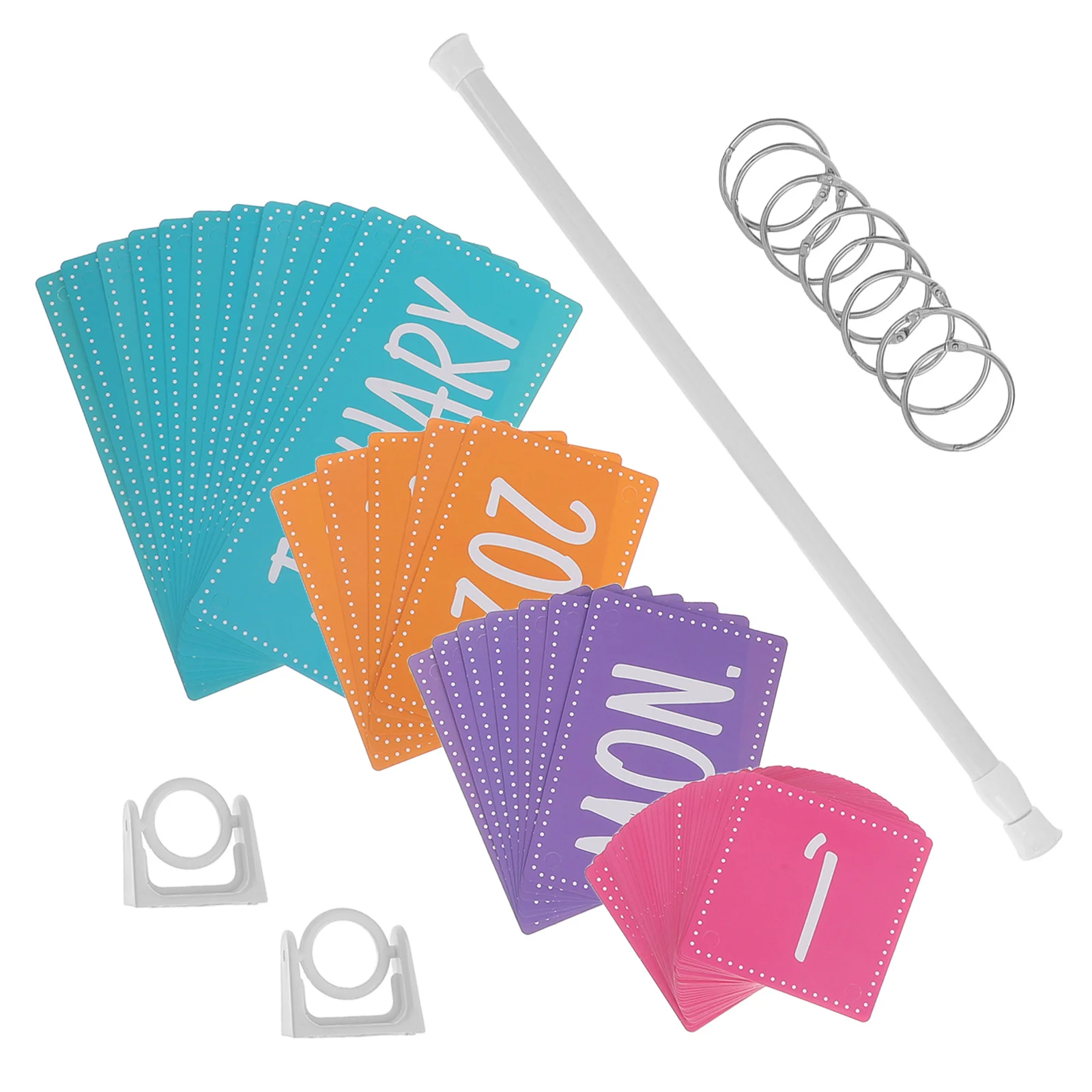 2024 to 2028 Flip Calendar Bulletin Board Set Adjustable Holder Classroom Decorative Kids Calendar Learning Time Tool