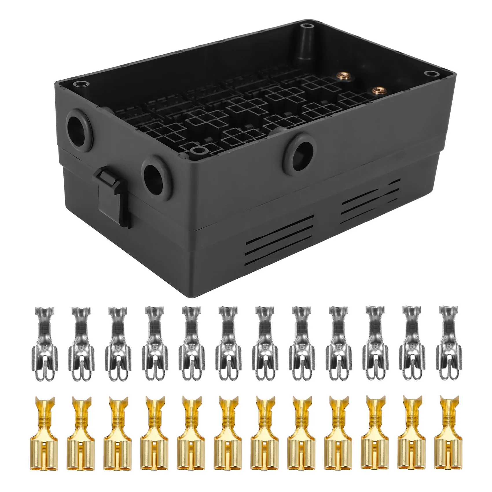 A84E-Car Blade Fuse Holder Relay Socket Black Box 18 Way Blade Fuse Holder Car Automotive Insurance For Automotive Marine
