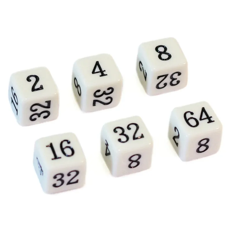 10pcs D6 Multiple Dice For Funny Party Club Pub Board Games For Math Teaching Accessory 15.8mm