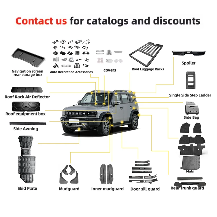 Body Kits for Jetour T2 PP Plastic Rear Front Bumper Lip Front Shovel Rear Bumper Lip Spoiler Car Exterior Accessories