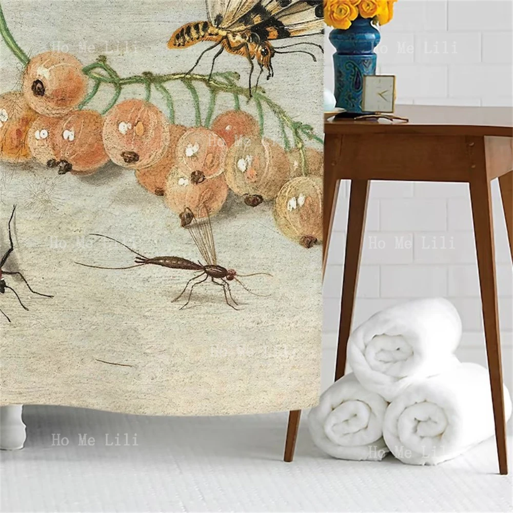 Nature Theme Insects Famous Art Hipster Gifts Bathroom Decor Waterproof Shower Curtain