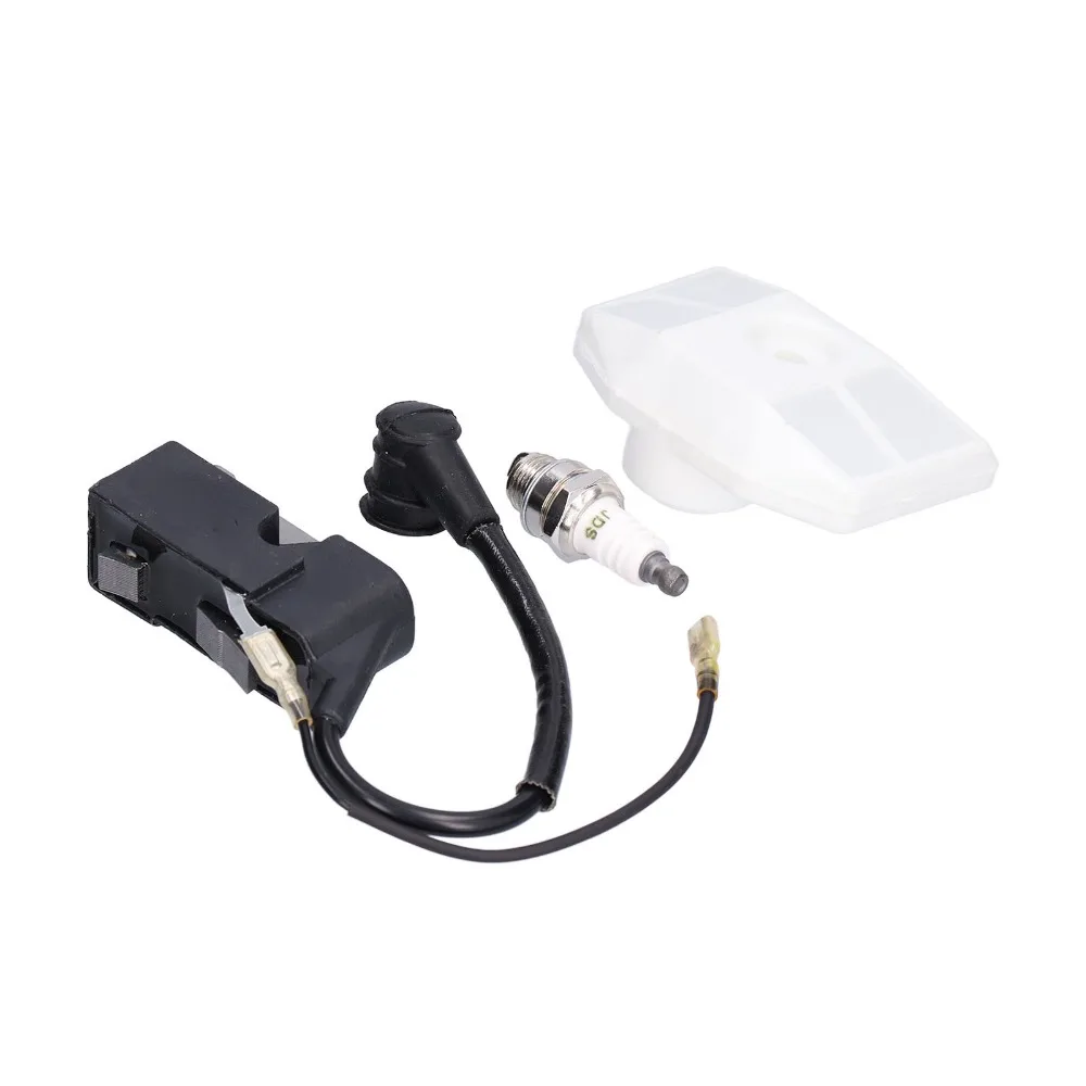 Black Ignition Coil Module Metal With Wire Ignition Coil Kit High Voltage Output for 4500 5200 5800 45cc 52cc 58cc Chainsaw