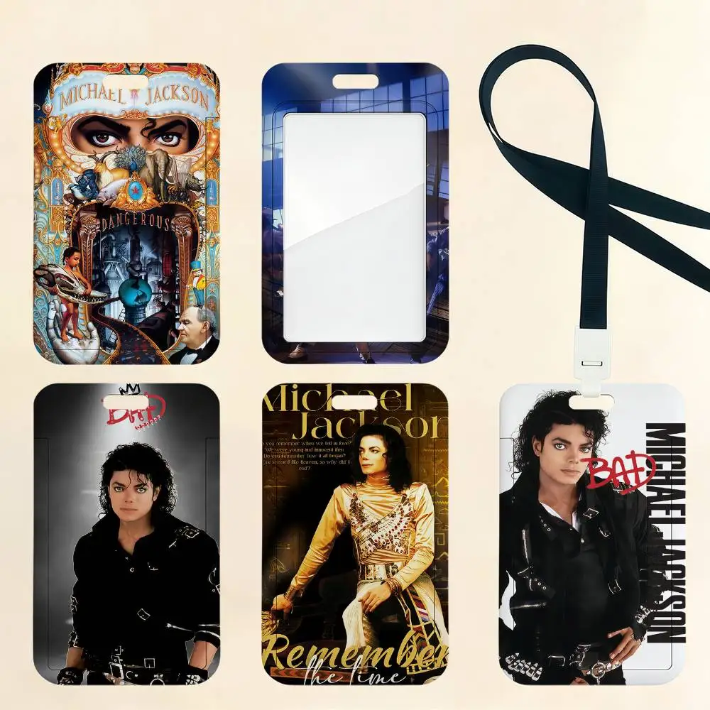 Singer M-Michael J-Jackson Card Holder Student Campus Meal Cards Public Transport Subway Cardcase