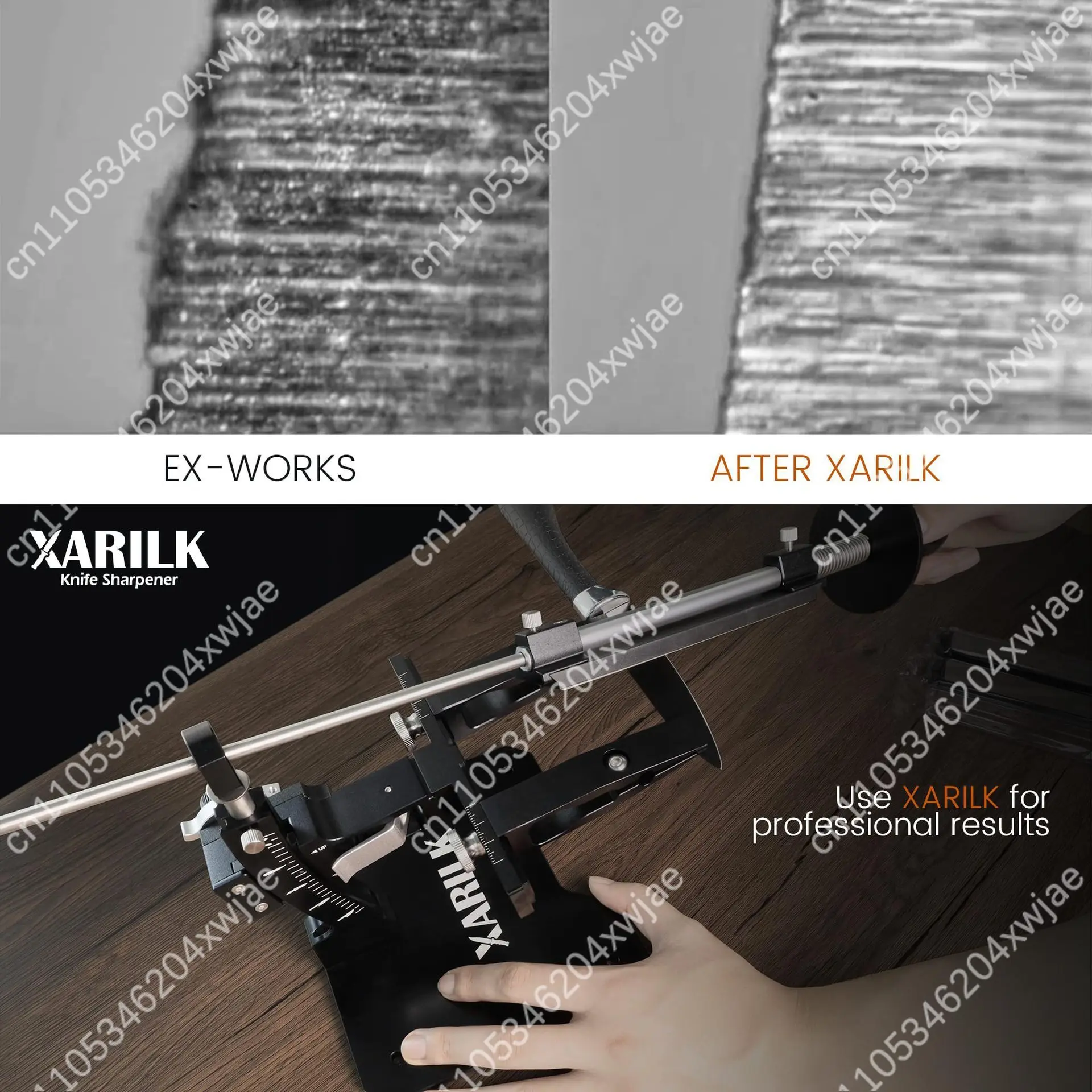 مجموعة مبراة سكاكين احترافية من الألومنيوم مع 3 أقراص ماسية |   دليل نظام شحذ