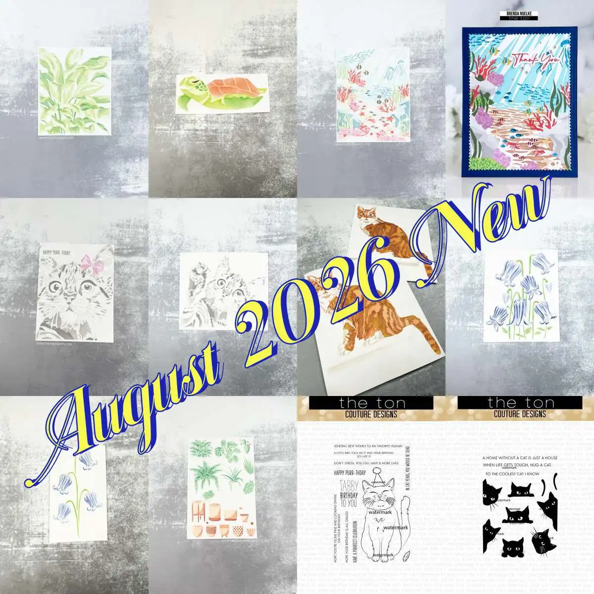 August 2026 New Clematis Cat Summer Sea Turtle Metal Cutting Dies For DIY Scrapbook Craft Decoration Embossing Template Supplies