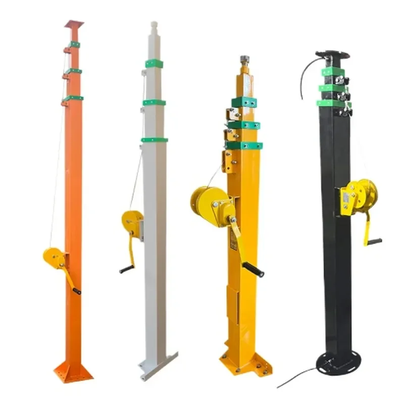 New Electric Hydraulic Lifting Mast with Self Locking Function for Mobile Hotel Lighting Tower 9M 3M