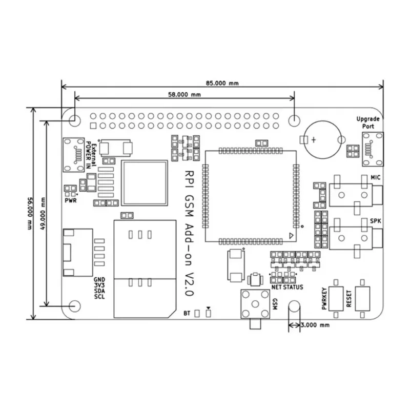 SIM800 Module V2.3 GSM GPRS Add-on Board Quad-Band Wireless BT Data Transfer IoT Development with Antenna and Serial UART