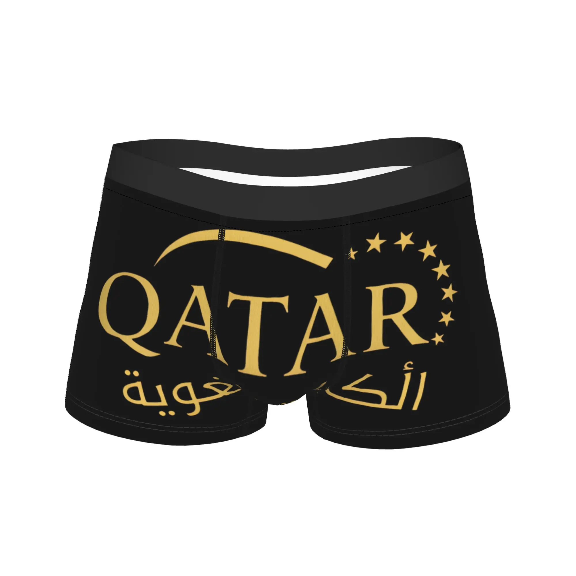 Qatar Golden Stars Underwear  Man Panties Customs Comfortable Boxer Shorts Trenky Boxer Brief Large Size