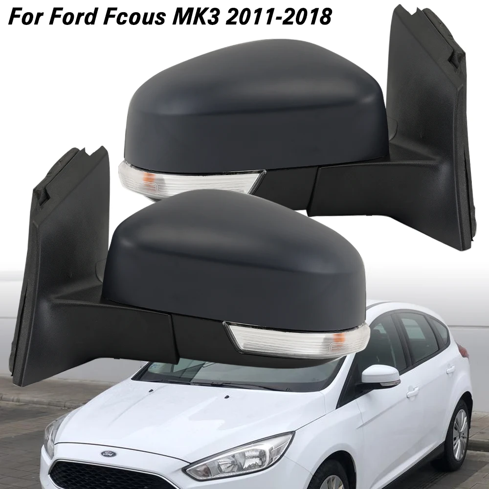 8 Pins Side Mirror Ford Focus MK3 2011-2018 EU Version Heated Turn Signal Door Rearview Mirror Replacement Parts Car Accessories