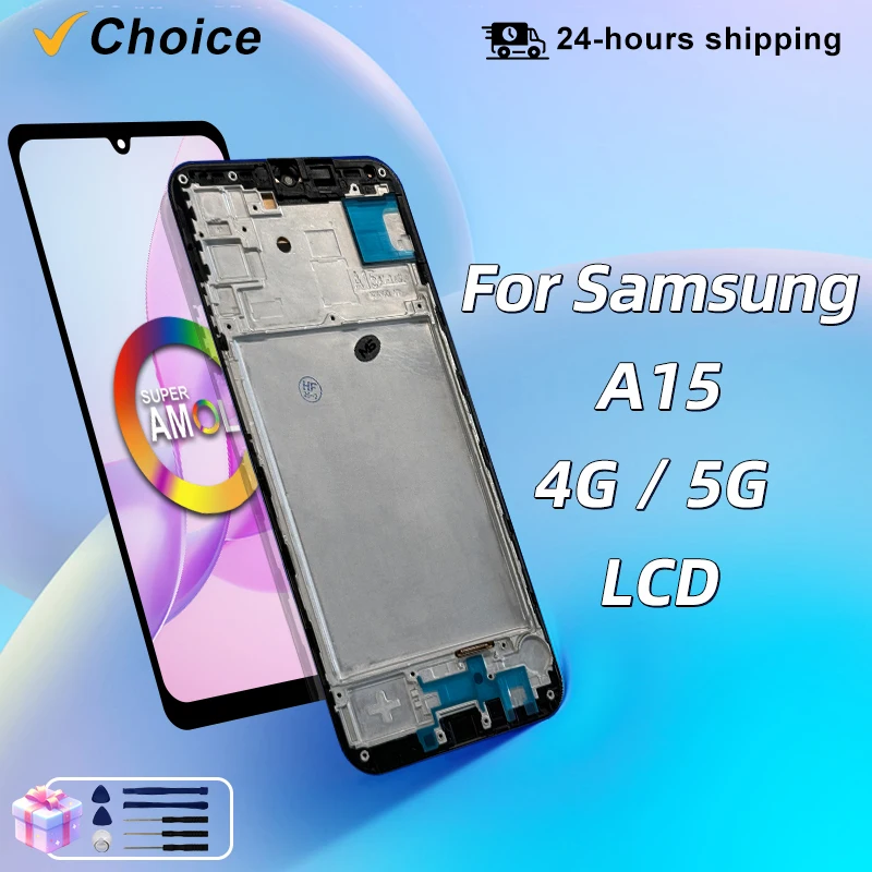 OLED For Samsung A15 4G LCD Display SM-A155F Touch Screen Digitizer Assembly For Samsung A15 5G SM-A156B Display Replace Parts