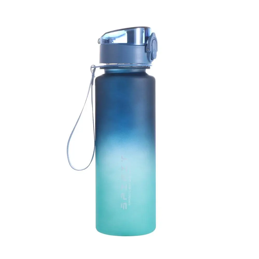 Botella de Agua Deportiva de 1 Litro, Color Degradado, Gran Capacidad, a Prueba de Fugas, Taza de Plástico Colorida, Portátil, 500/800/1000 ml
