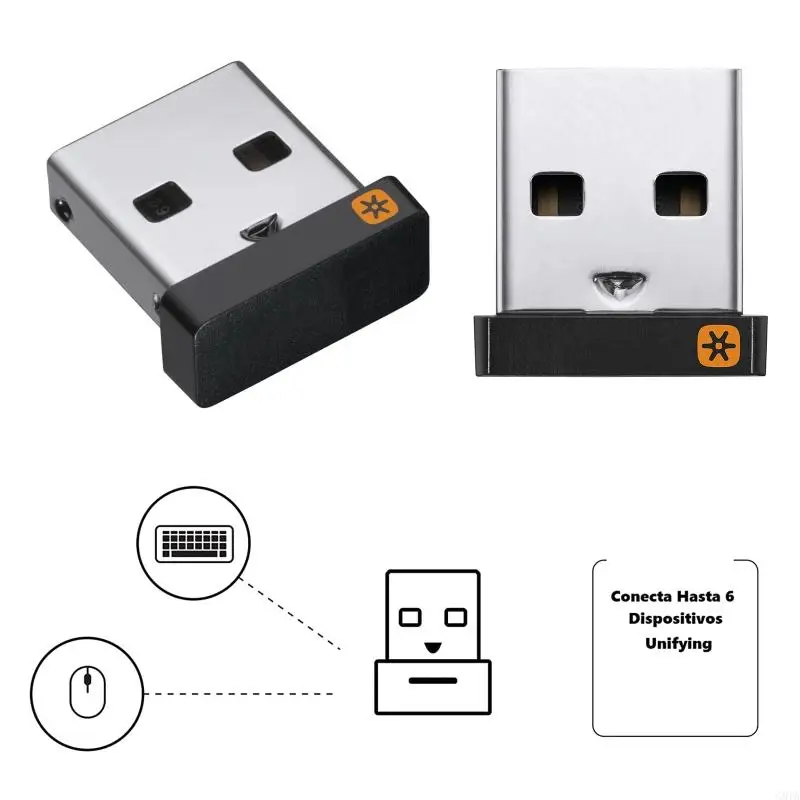 جهاز استقبال اللاسلكي G8TA توحيد محول USB للوحة مفاتيح الماوس لـ 6 أجهزة