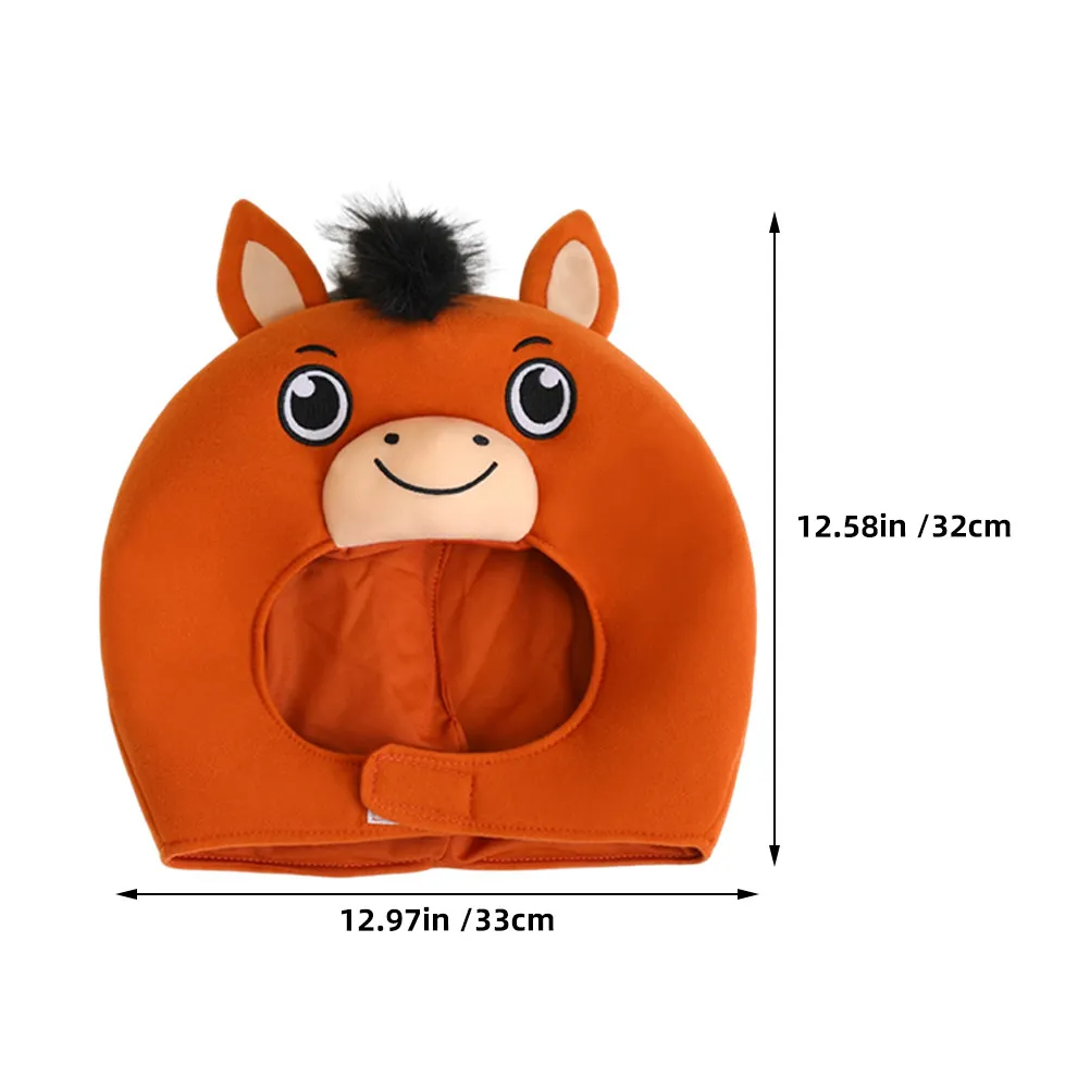 2026 Horse Year Headgear Cartoon Horse Hat Funny Party Costume Accessory for New Year Celebration Photo Booth Performance