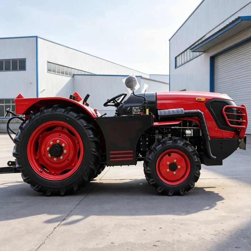 Customized Export upgraded tractor rotary tiller, four-wheel ploughing machine, popular high-power wheeled farm rotary tiller view 5