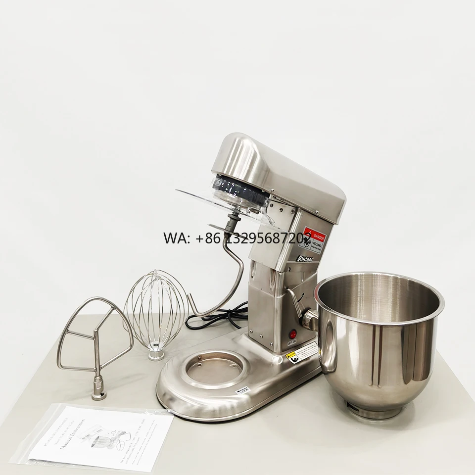 

AST-B7S Commercial 7Qt Stand Mixer with 500W Motor and Stainless Steel Bowl for Bakery and Restaurant Use