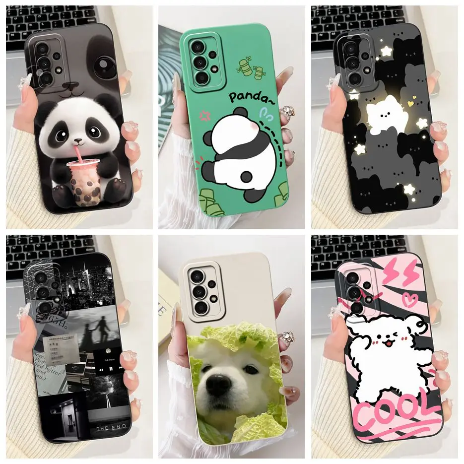 For Samsung Galaxy A23 5G Case SM-A236B Cute Animals Cartoon Cover Shockproof Phone Cases For Samsung A23 A 23 A235F Soft Fundas