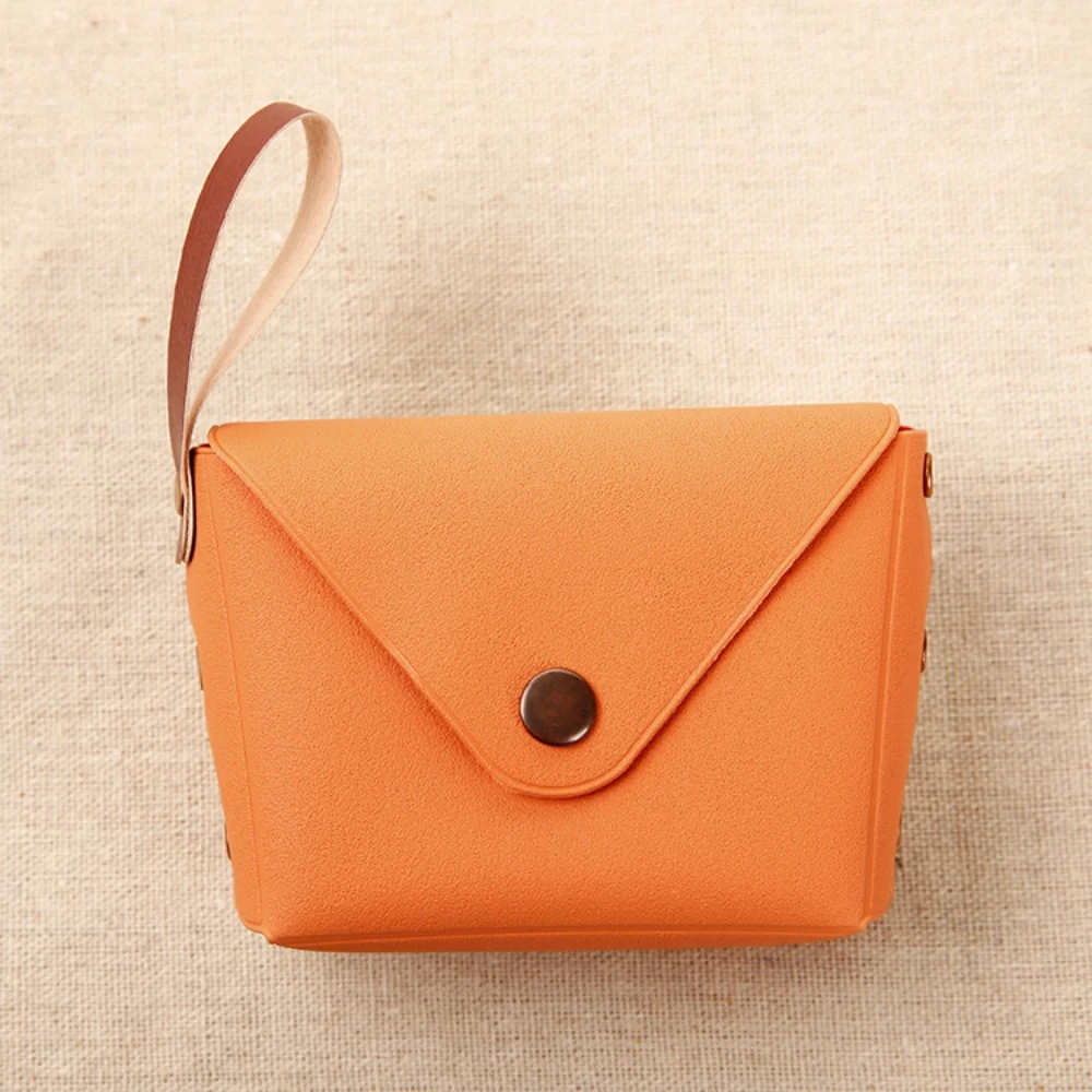 Llavero Ins creativo coreano, monedero de cuero PU, correa de mano, billetera bonita para niñas, Mini bolsa de almacenamiento, Mini bolso Kawaii