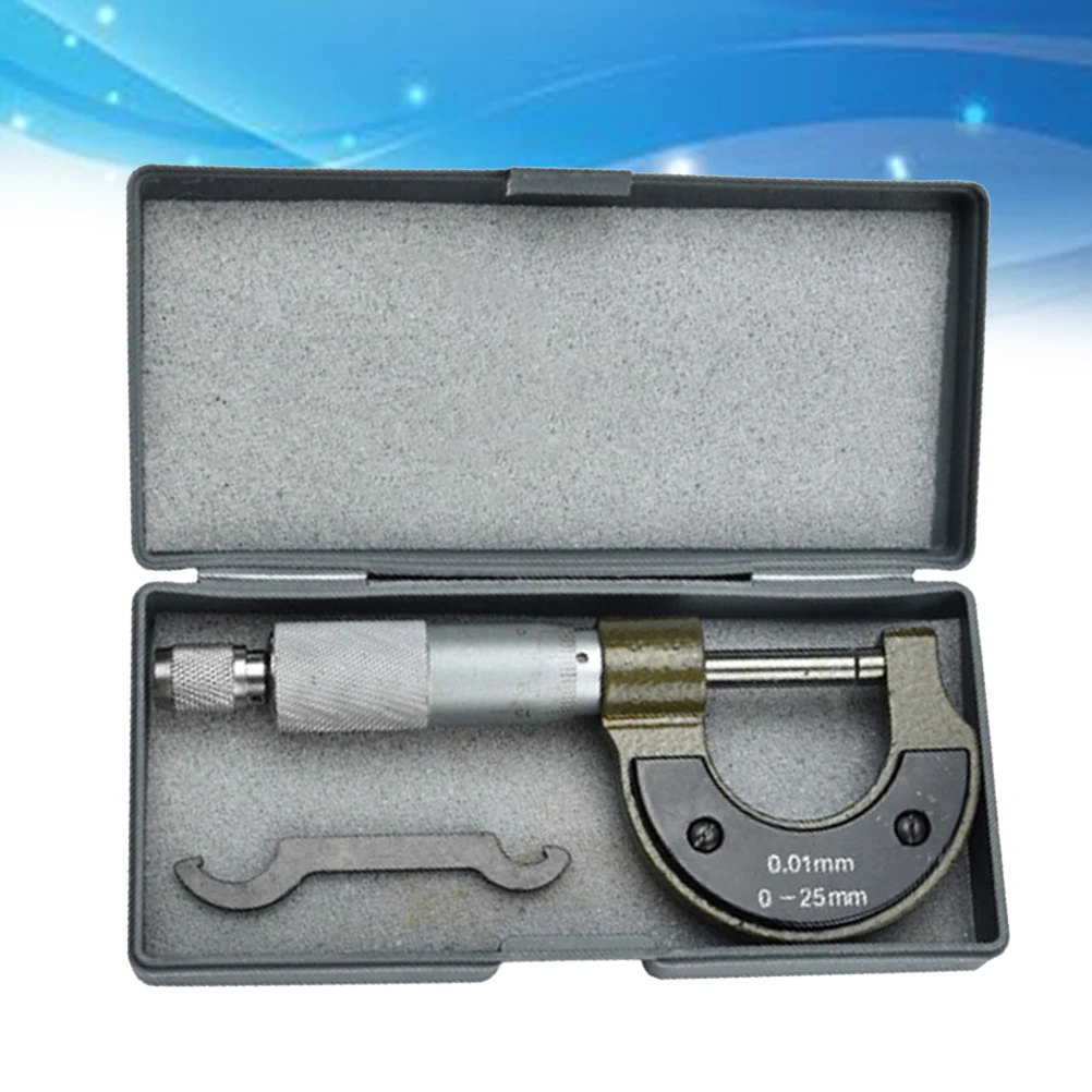 

0-25Mm Micrometer Caliper External Diameter Measuring Tool Carbide-Tipped Wear Resistant Alloy Internal Precision Teaching