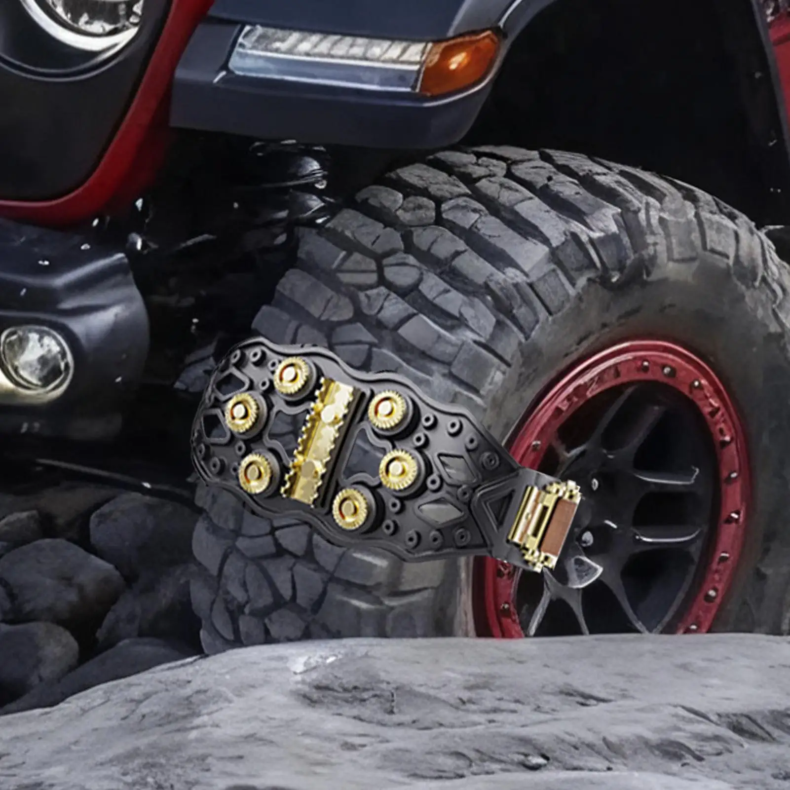 Tire Chains Heavy-Duty Anti-Slip Cleats Spikes Quiet Tire Chains For Cars For Ice Winter Hiking Trailer Offroad Lawn Fishing