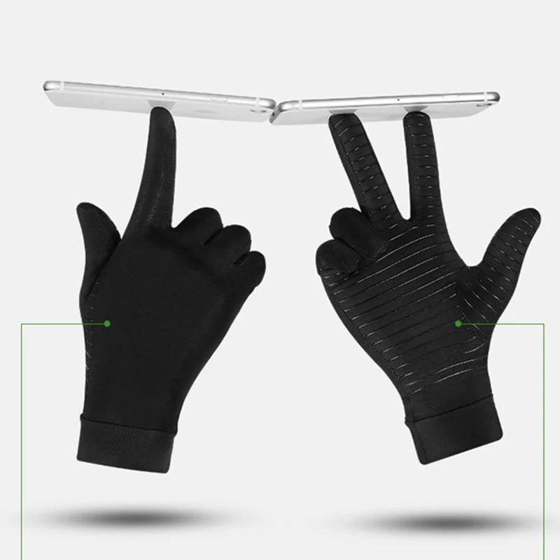 Guanti da uomo Fibra di rame Spandex Touch Screen Corsa Sport Guanti da ciclismo caldi invernali Guanti a dita intere