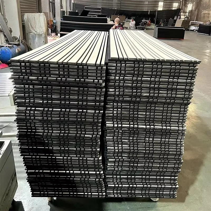 Panel Dinding Akustik Kayu Modern Interior Peredam Suara Dekorasi Panel Dinding Akustik