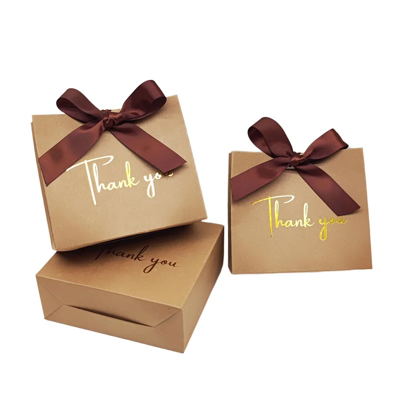 24 petites boîtes cadeaux, boîtes à dragées, boîtes cadeaux en papier avec rubans, boîtes à bonbons pour cadeaux de mariage, Noël, baby shower