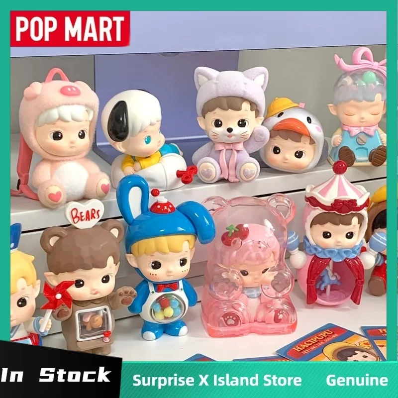 POPMART Asli Haipupu Rolling Time Machine Series Blind Box Figur Model Ornamen Meja Lucu Mainan Kotak Misteri Hadiah Ulang Tahun