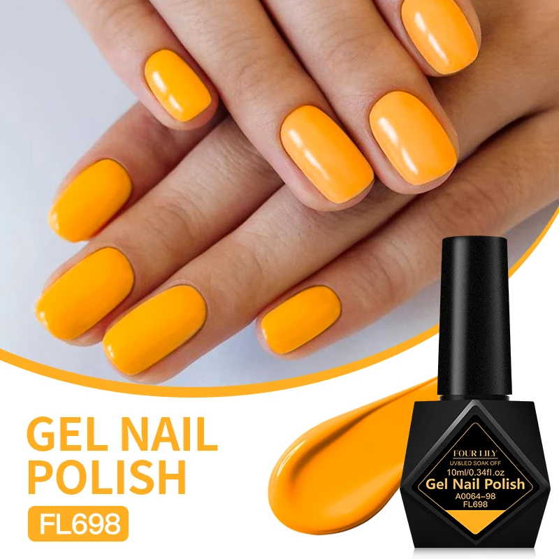 10 ml Vier Lelie 162 Kleuren Nagel Gel Polish Semi Permanente Nail Art Manicure Losweken LED UV Gel nagel Levert Art Vernis