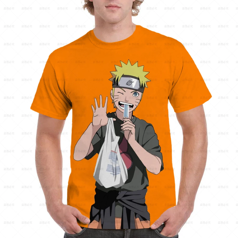 

Naruto Cartoon Anime Men T-shirt Summer Short Sleeve Women Oversized Clothes Tops 2025 New Fashion Children O Neck Tee Shirts