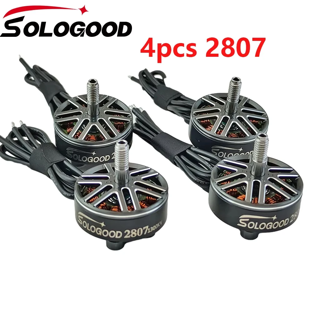 SoloGood 2807 1300KV Brushless Motor 4~6S Lipo 5mm Output Shaft for 7inch Propeller Long Range Drone DIY Parts